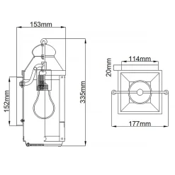Elstead Außenleuchte Vintage Glas Aluminium E27 IP44 33,5 cm hoch* Außenwandleuchten|Gartenlaternen