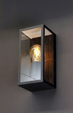 Sale Eco-Light Außenleuchte Vintage Schwarz Holz B:11,5 cm IP44 E27