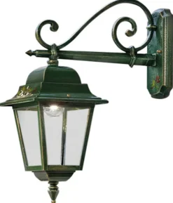 Ferroluce Außenleuchte Wand Aluminium E27 IP43 55 cm hoch* Metall Lampen|Rustikale Lampen