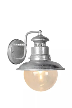 Außenleuchte Wand Aluminium in Zink IP44 E27 Haus* Außenwandleuchten|Industrie Lampen