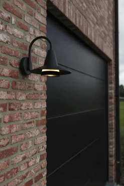 Clearance Eco-Light Außenleuchte Wand Aluminium H:24,6 cm IP54 E27 Schwarz