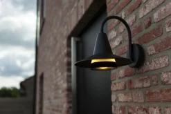 Clearance Eco-Light Außenleuchte Wand Aluminium H:24,6 cm IP54 E27 Schwarz