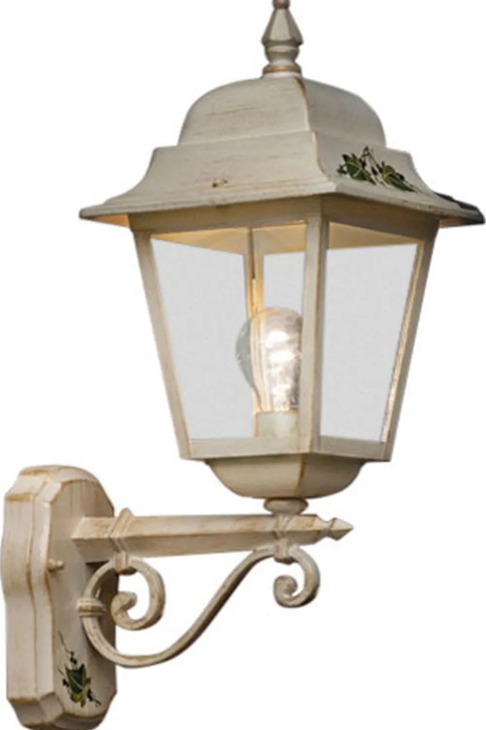 Ferroluce Außenleuchte Wand Aluminium H: 53 cm IP43 E27 Rustikal* Metall Lampen|Rustikale Lampen