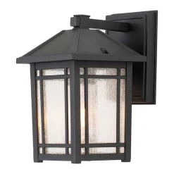 Elstead Außenleuchte Wand E27 IP44 H: 24,8 cm Aluminium Glas* Metall Lampen|Rustikale Lampen