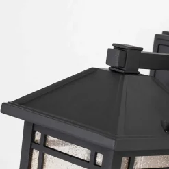 Elstead Außenleuchte Wand E27 IP44 H: 24,8 cm Aluminium Glas* Metall Lampen|Rustikale Lampen