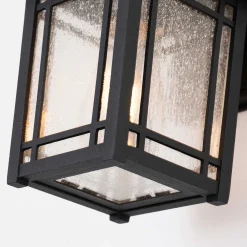 Elstead Außenleuchte Wand E27 IP44 H: 24,8 cm Aluminium Glas* Metall Lampen|Rustikale Lampen