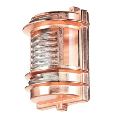 Clearance Lido Außenleuchte Wand E27 IP64 Messing Glas in Kupfer