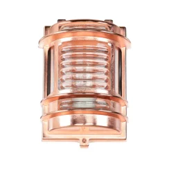 Clearance Lido Außenleuchte Wand E27 IP64 Messing Glas in Kupfer