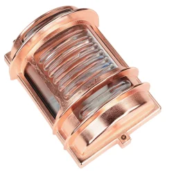 Clearance Lido Außenleuchte Wand E27 IP64 Messing Glas in Kupfer