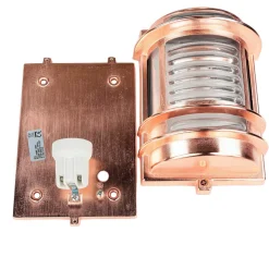 Clearance Lido Außenleuchte Wand E27 IP64 Messing Glas in Kupfer