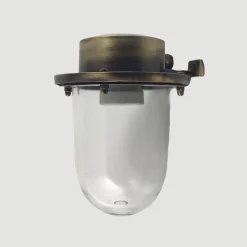 Andromeda Außenleuchte Wand Echt-Messing Glas 18 cm hoch IP64 E27* Rustikale Lampen|Messinglampen