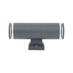 Nowodvorski Außenleuchte Wand 2-flammig Up Down IP44 E27 Aluminium* Metall Lampen|Moderne Außenleuchten