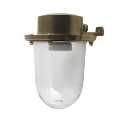 Online Andromeda Außenleuchte Wand Glas Echt-Messing E27 IP64 H: 18 cm klein