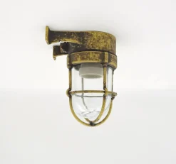 Discount Andromeda Außenleuchte Wand Glas Messing E27 IP64 H: 16,5 cm