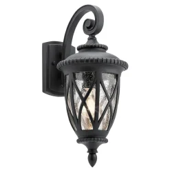 Hot Elstead Außenleuchte Wand Hof Terrasse IP44 Schwarz E27 Rustikal