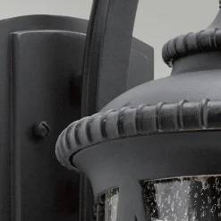 Hot Elstead Außenleuchte Wand Hof Terrasse IP44 Schwarz E27 Rustikal