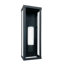 New Giovanni Battista Außenleuchte Wand in Bronze matt IP43 E27 Eisen Glas