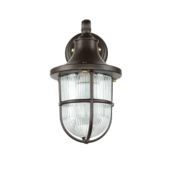 Lido Außenleuchte Wand IP64 E27 Rostbraun antik Echt-Messing Maritim* Rustikale Lampen|Metall Lampen