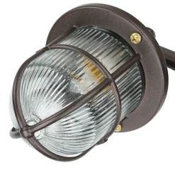 Lido Außenleuchte Wand IP64 E27 Rostbraun antik Echt-Messing Maritim* Rustikale Lampen|Metall Lampen