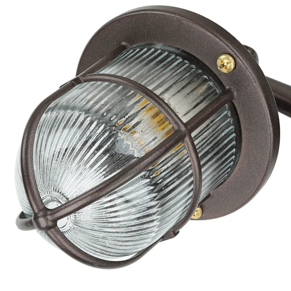 Lido Außenleuchte Wand IP64 E27 Rostbraun antik Echt-Messing Maritim* Rustikale Lampen|Metall Lampen