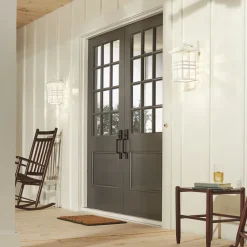 Elstead Außenleuchte Wand IP44 E27 Weiß Rustikal Terrasse Haus* Außenwandleuchten|Vintage Lampen