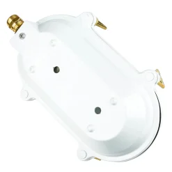 Outlet Lido Außenleuchte Wand IP64 Messing Riffelglas Maritim E27