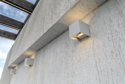 Maytoni Außenleuchte Wand LED Metall Up Down IP54 Weiß eckig* Außenwandleuchten|Led Außenleuchten