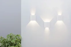 Maytoni Außenleuchte Wand LED Metall Up Down IP54 Weiß eckig* Außenwandleuchten|Led Außenleuchten