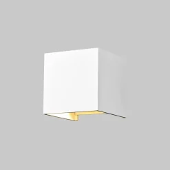 Maytoni Außenleuchte Wand LED Metall Up Down IP54 Weiß eckig* Außenwandleuchten|Led Außenleuchten