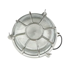 Lido Außenleuchte Wand Maritim Echt-Messing Riffelglas E27* Außenwandleuchten|Moderne Lampen