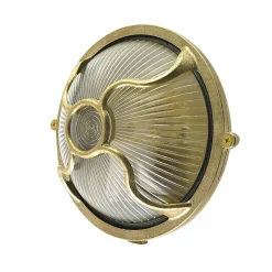 Best Andromeda Außenleuchte Wand Messing Glas D: 17,5 cm IP64 E27 rund