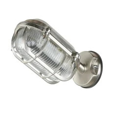 Hot Lido Außenleuchte Wand Messing Glas IP64 E27 in Antik