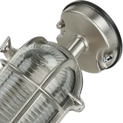 Hot Lido Außenleuchte Wand Messing Glas IP64 E27 in Antik