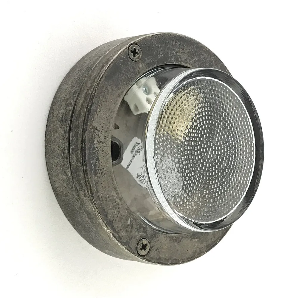 Andromeda Außenleuchte Wand Messing Glas D: 14 cm IP64 Zinn G9* Außenwandleuchten|Messinglampen