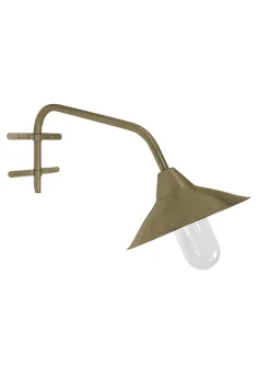 Andromeda Außenleuchte Wand Messing Glas 26 cm breit IP44 E27* Außenwandleuchten|Gartenlaternen