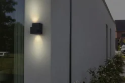 Eco-Light Außenwandlampe Aluminium GU10 IP44 Anthrazit Modern* Metall Lampen|Fassadenstrahler