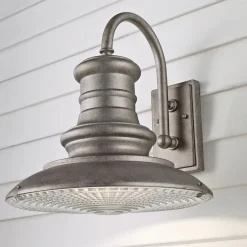 Elstead Außenwandlampe Aluminium Glas IP44 Industrie Design E27* Außenleuchten Antik|Außenwandleuchten