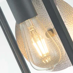 Elstead Außenwandlampe Aluminium Glas H: 36,8 cm IP44 E27 Grau* Außenwandleuchten|Gartenlaternen