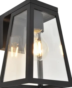 Eco-Light Außenwandlampe Aluminium Glas E27 IP44 H:20,7 cm* Metall Lampen|Moderne Außenleuchten