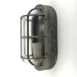 Discount Andromeda Außenwandlampe Echt-Messing Glas E27 IP64 23 cm Maritim