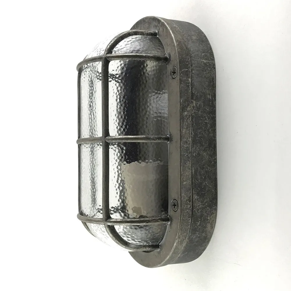 Discount Andromeda Außenwandlampe Echt-Messing Glas E27 IP64 23 cm Maritim