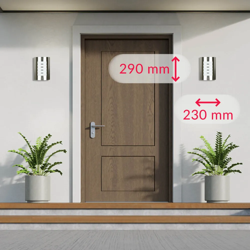 Best Easylight Außenwandlampe Edelstahl IP44 wetterfest Haus Modern