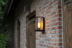 Sale Eco-Light Außenwandlampe Glas Aluminium Natur Schwarz E27 IP44