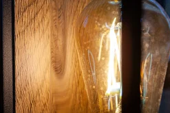 Sale Eco-Light Außenwandlampe Glas Aluminium Natur Schwarz E27 IP44