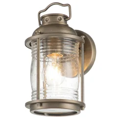 Elstead Außenwandlampe Glas Aluminium E27 IP44 H: 27,8 cm Vintage* Außenwandleuchten|Gartenlaternen