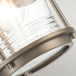 Elstead Außenwandlampe Glas Aluminium E27 IP44 H: 27,8 cm Vintage* Außenwandleuchten|Gartenlaternen