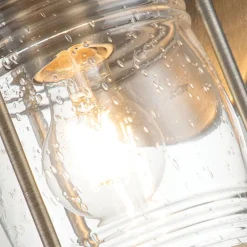 Elstead Außenwandlampe Glas Aluminium E27 IP44 H: 27,8 cm Vintage* Außenwandleuchten|Gartenlaternen