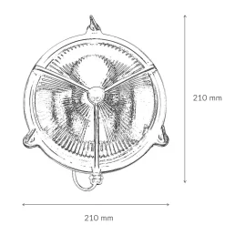 Online Lido Außenwandlampe Glas Messing Haus rund rostfrei