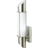 Discount Harms Import Außenwandlampe in Silber Edelstahl E27 IP44 H:49,8 cm