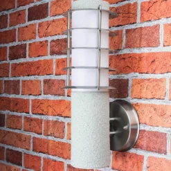 Easylight Außenwandlampe IP44 Stein Optik E27 Aluminium BRIGHTON* Außenwandleuchten|Moderne Lampen